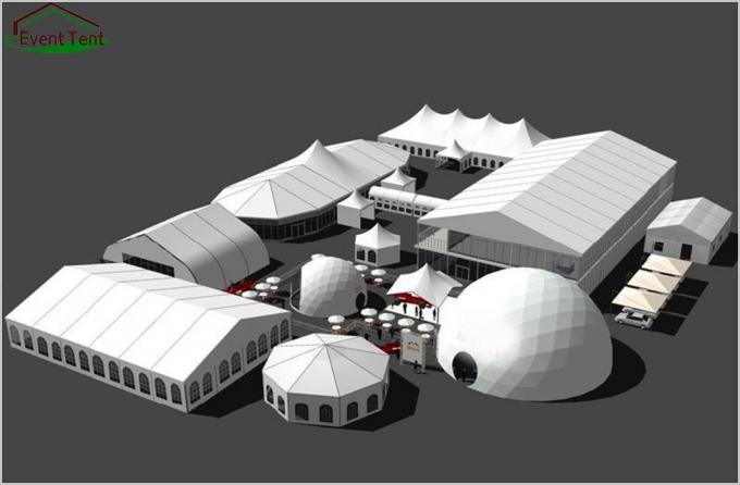 알루미늄 합금 6061-T6 구조 큰 옥외 무역 박람회 천막 1200명의 사람들을 위해 30x60m